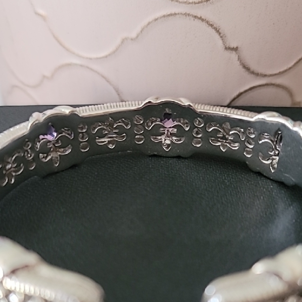 Judith Ripka Silver Bracelet with Amethyst Highlights - Picture 5 of 5